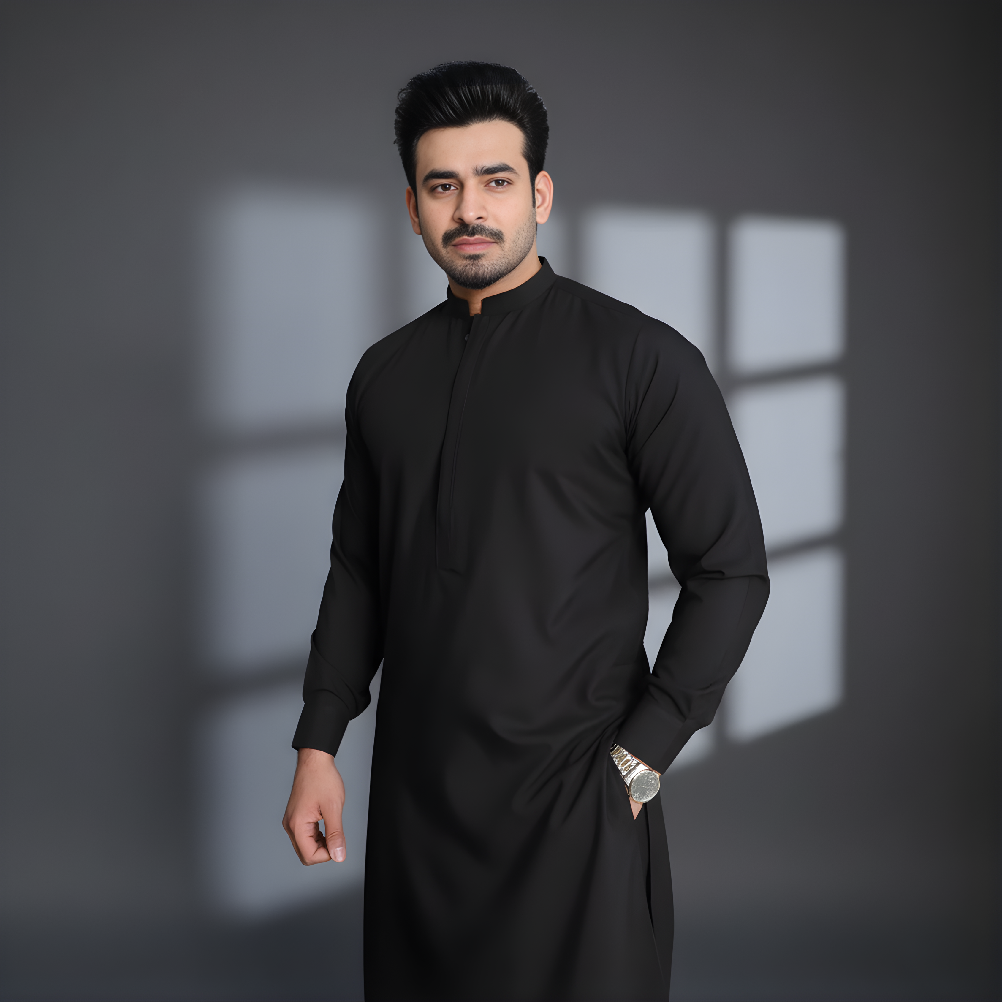 Premium Jet Black Boski Unstitched